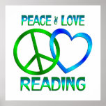 Peace Love READING Posters