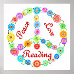 Peace Love Reading Posters