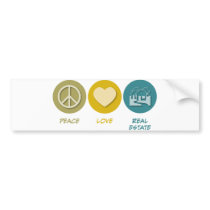 Peace Love Real Estate bumper stickers