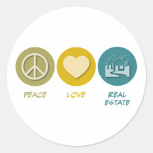 Peace Love Real Estate Sticker