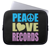 Peace Love Records Laptop Sleeve