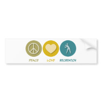 Peace Love Recreation bumper stickers by 1000suns Peace Love Recreation bumper stickers