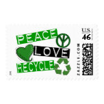 PEACE LOVE RECYCLE 1 T-Shirts & Apparel Stamp