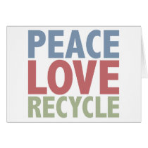 Peace Love Recycle cards