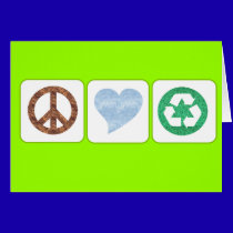 PEACE LOVE RECYCLE cards