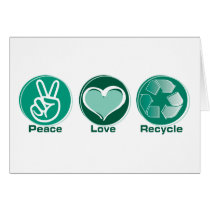 Peace Love Recycle Card
