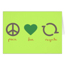 Peace Love Recycle cards