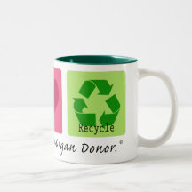 Peace Love Recycle Coffee Mug