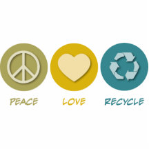 Peace Love Recycle Photo Cutouts