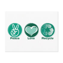 Peace Love Recycle Post Card