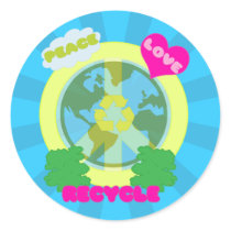 PEACE LOVE RECYCLE Sticker