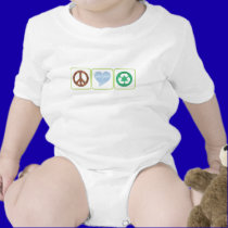 PEACE LOVE RECYCLE t-shirts