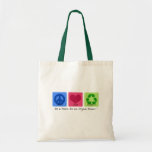 Peace Love Recycle Tote Bag