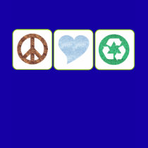 PEACE LOVE RECYCLE t-shirts