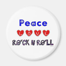 Peace Love Refrigerator Magnets