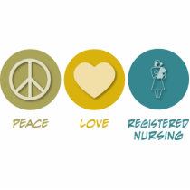 Peace Love Registered Nursing photo sculptures