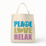 Peace Love Relax Canvas Bag