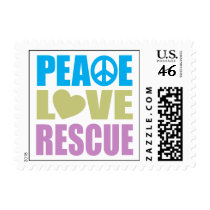 Peace Love Rescue Postage