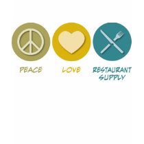 Peace Love Restaurant Supply t-shirts by 1000suns Peace Love Restaurant Supply t-shirts