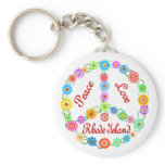 Peace Love Rhode Island keychains