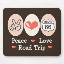 Peace Love Road Trip Route 66 Mousepad by HobbyTeesGifts Peace Love Road Trip Route 66 Mousepad