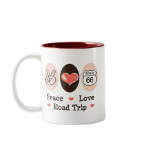 Peace Love Road Trip Route 66 Mug