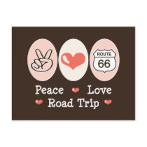 Peace Love Road Trip Route 66 Postcard