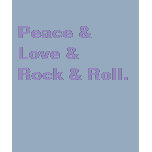 Peace Love & Rock and Roll t-shirts