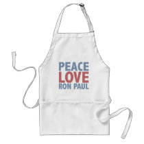 Peace Love Ron Paul aprons