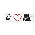 Peace Love Ron Paul Bumper Stickers