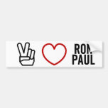 Peace Love Ron Paul Bumper Stickers