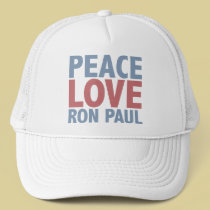 Peace Love Ron Paul hats
