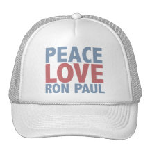 Peace Love Ron Paul Hats