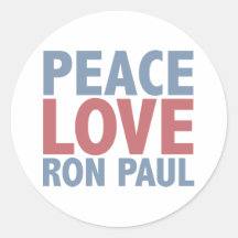 Peace Love Ron Paul Stickers