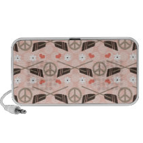 Peace Love Row Doodle Speakers