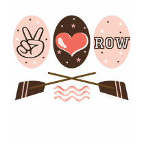 Peace Love Row Rowing T shirt