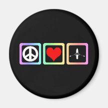 peace love rowing magnets