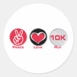 Peace Love Run 10K Sticker