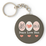 Peace Love Run 13.1 Half Marathon Key Chain