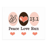 Peace Love Run 13.1 Postcard