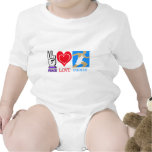 PEACE LOVE RUN BABY BODYSUIT