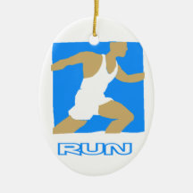 PEACE LOVE RUN - CROSS COUNTRY ORNAMENT