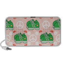 Peace Love Run Doodle Speakers