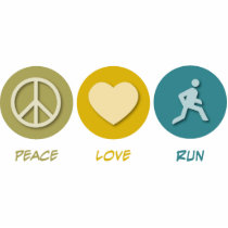 Peace Love Run photo sculptures