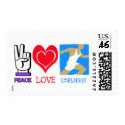 PEACE LOVE RUN postage