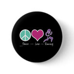 Peace Love Running Pin