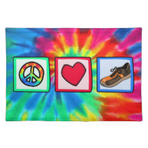 Peace, Love, Running Place Mat