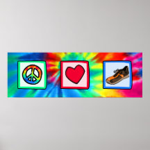 Peace, Love, Running Poster