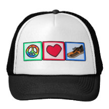Peace, Love, Running Trucker Hats