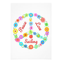 Peace Love Sailing Custom Announcements